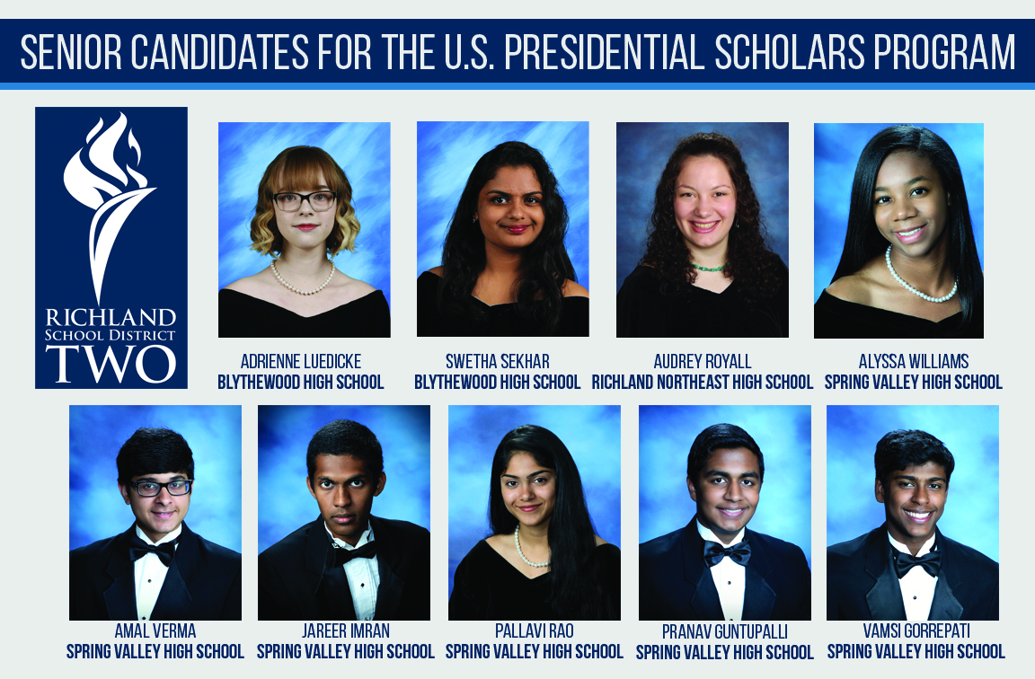 Richland Two seniors named candidates for U.S Presidential Scholars