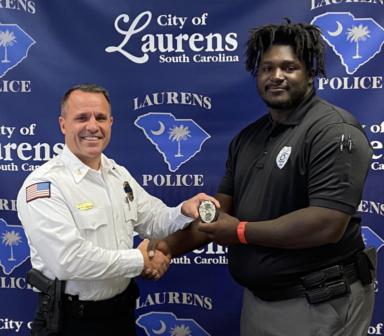 Clemson football standout Joins Laurens Police Department Who's On