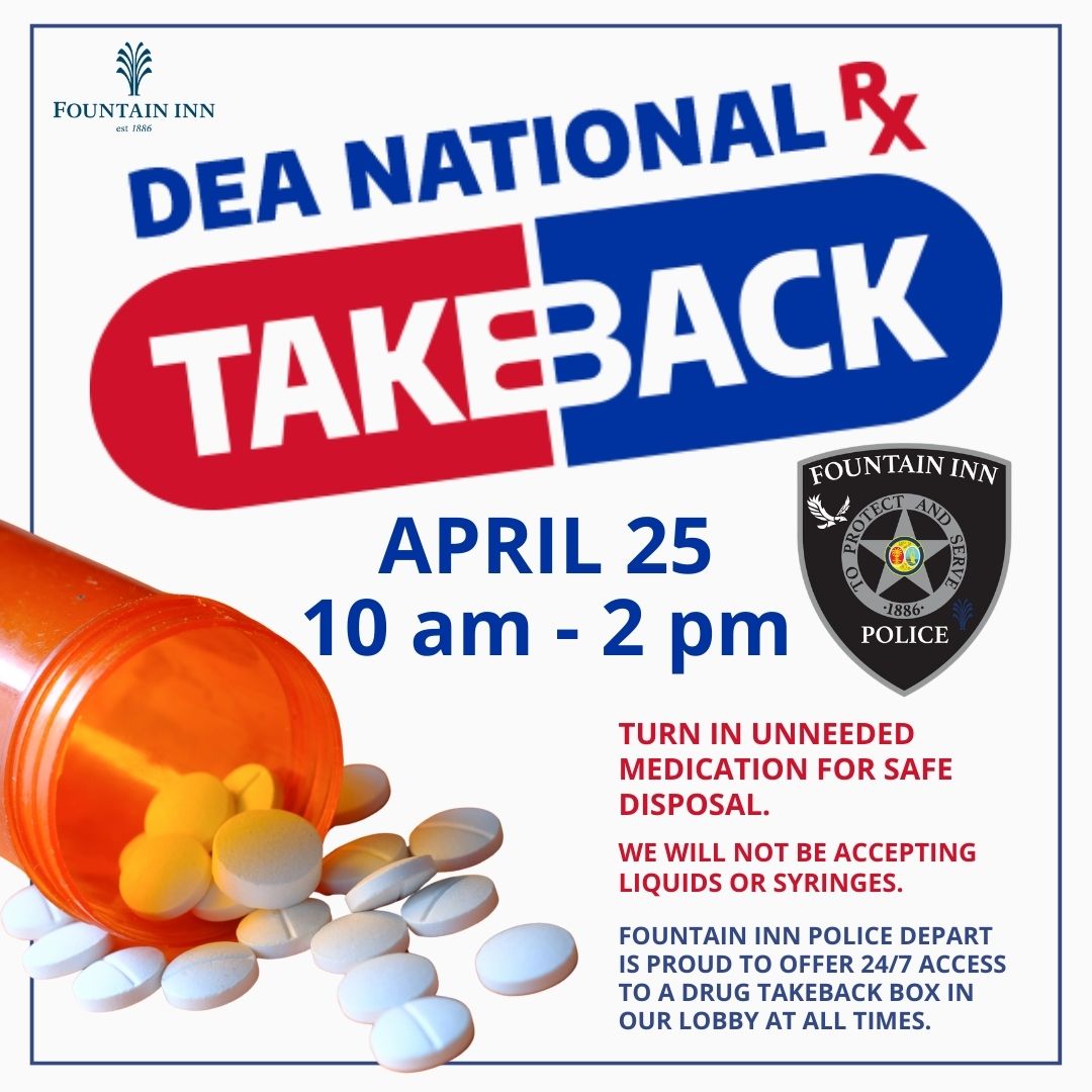 Fountain Inn Police Department to Participate in National Drug Take ...
