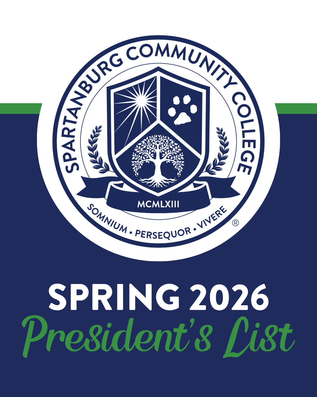 Spartanburg Community College announces Spring 2026 President's List